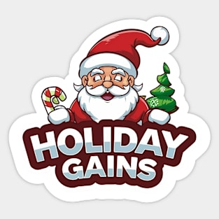 Festive Fitness: Santa’s Holiday Gains Sticker